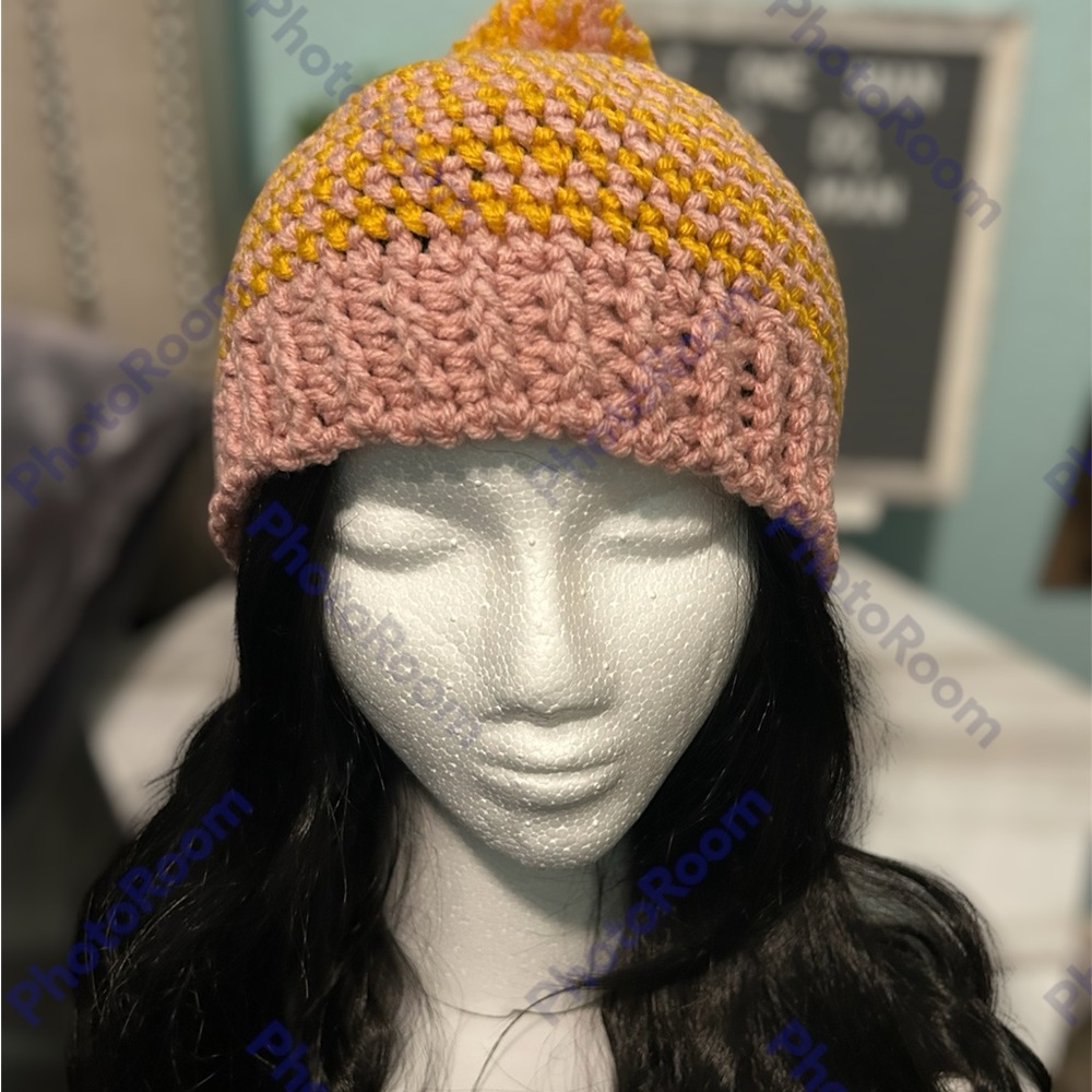 Handmade Knitted Pom Pom Hat